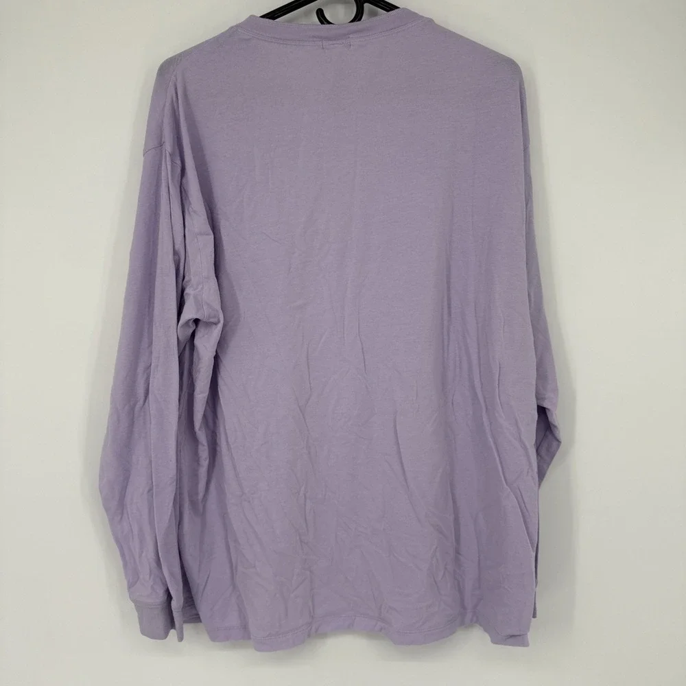 Skims Boyfriend Long Sleeve Pajama Top Purple Women's Large Sleepwear Loungewear